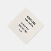 小パーソナライズされたベージュ色カクテル紙ナプキンス スタンダードカクテルナプキン (角)