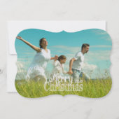 小パーソナライズされたメリー聖降誕祭の赤白 シーズンカード (正面)