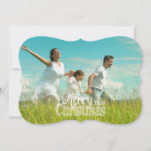 小パーソナライズされたメリー聖降誕祭の赤白 シーズンカード (正面)