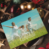 小パーソナライズされたメリー聖降誕祭の赤白 シーズンカード