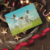 小パーソナライズされたメリー聖降誕祭の赤白 シーズンカード