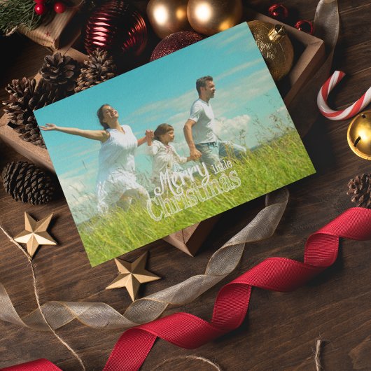 小パーソナライズされたメリー聖降誕祭の赤白 シーズンカード