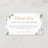 小パーソナライズされた事業サンキューカード 名刺 (正面)