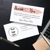 小パーソナライズされた事業サンキューカード 名刺