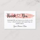 小パーソナライズされた事業サンキューカード 名刺 (正面)