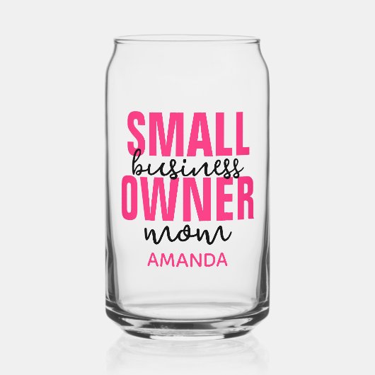 小パーソナライズされた事業主ママ母の日 ガラス缶 (正面)