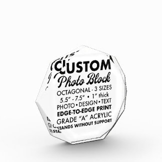 小パーソナライズされた八角形フォトペーパーウェイト フォトブロック