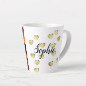 小パーソナライズされた写真ラテマググ カフェラテマグ (右アングル)