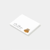 小パーソナライズされた学先生かわいいフクロウ ポストイット (アングル)