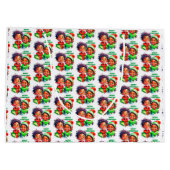 小パーソナライズされた小妖精や小人クリスマス ラージペーパーバッグ (裏面)