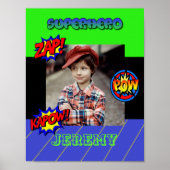 小パーソナライズされた少年のためのスーパーヒーローポスター ポスター (正面)