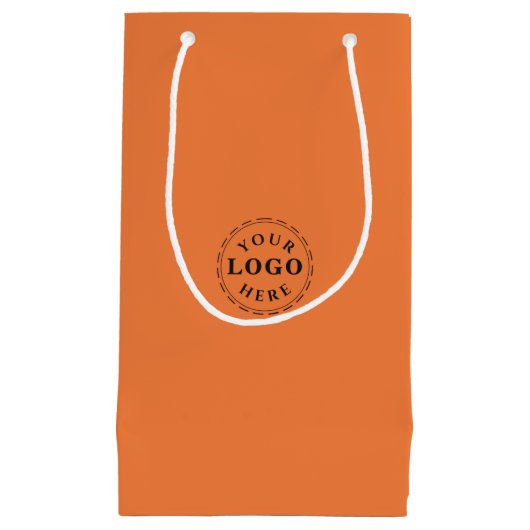 小パーソナライズされた抱き枕ブランディング スモールペーパーバッグ (正面)