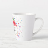 小パーソナライズされた杯、グリッターガール名前をカスタムする カフェラテマグ (右)