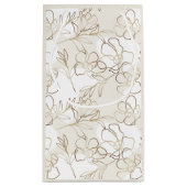 小パーソナライズされた紙バッグエレガントフローラデザイン スモールペーパーバッグ (裏面)