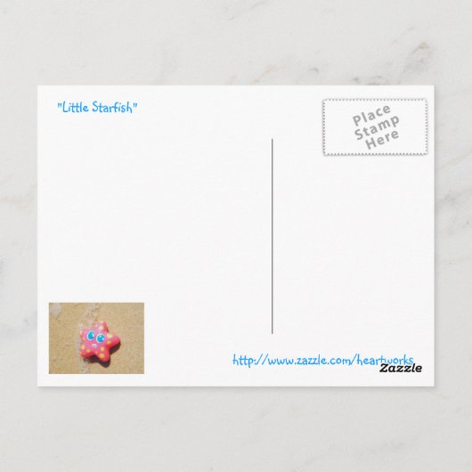 小ヒトデ ポストカード (裏面)