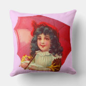 小ビクトリアン娘と人形 クッション (裏面)