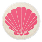 小ビーチシェルホタテ引き出しノブ セラミックノブ (正面)