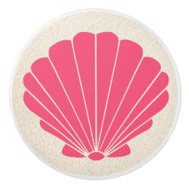 小ビーチシェルホタテ引き出しノブ セラミックノブ