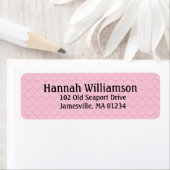 小ピンクハート差出人住所ラベルブラック文字 ラベル (インサイチュ)