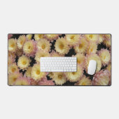 小ピンク菊のフローラ デスクマット (キーボード&マウス)