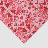 小ピンク赤いハートバレンタインクラフト 薄葉紙 (詳細)