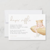 小ピーナッツおむつ男女兼用ラッフル サンキューカード (正面)