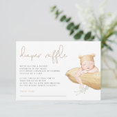 小ピーナッツおむつ男女兼用ラッフル サンキューカード (スタンド正面)