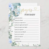 小ピーナツ象祈りの言葉ベビーカード 招待状 (正面/裏面)