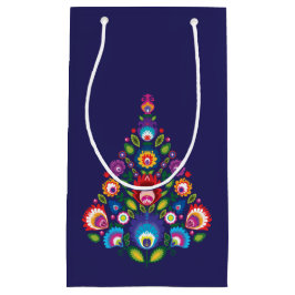 小フォーククリスマス抱き枕とカスタムメッセージ スモールペーパーバッグ