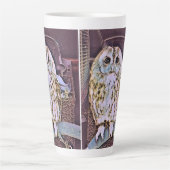 小フクロウ カフェラテマグ (正面)