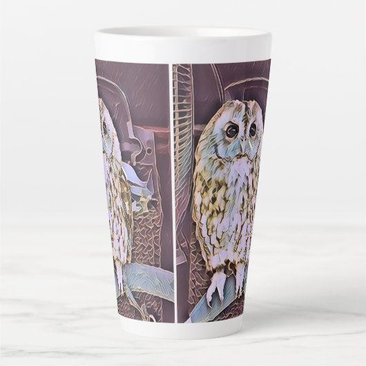 小フクロウ カフェラテマグ (正面)