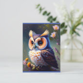 小フクロウ ポストカード (スタンド正面)