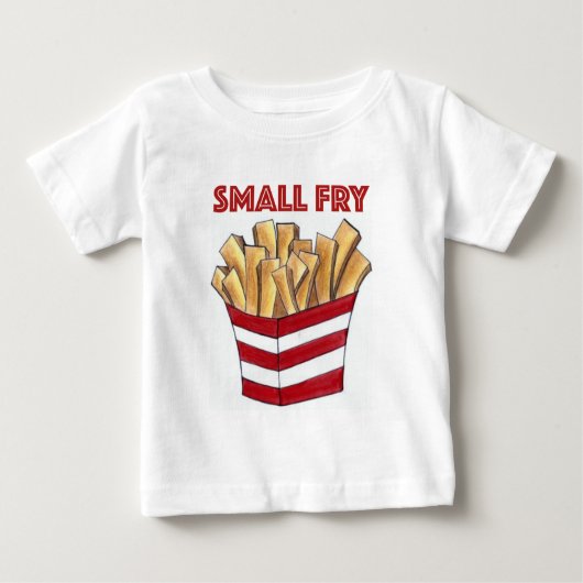 小フライグルメフランスのポテトファストフード ベビーTシャツ (正面)