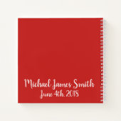 小フライパーソナライズされたベビー誕生フリフランスのーズ ノートブック (裏面)