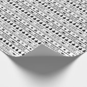 小プリント白と黒のF-35セーターパターン ラッピングペーパー (角)