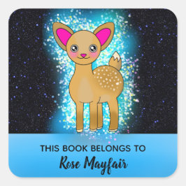 小ベビー鹿inキラキラ星 スクエアシール