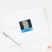 小ベビー鹿inキラキラ星 スクエアシール (封筒)