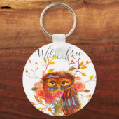 小ボホフクロウ キーホルダー (正面)