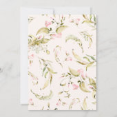 小ボホワイルドフラワーガーデンハローベビーシャワー 招待状 (裏面)