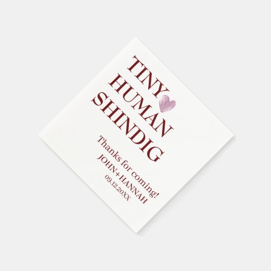 小ミニマルさな人間のおもしろいShindig共同の赤ちゃんシャワー スタンダードカクテルナプキン (角)