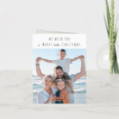 小メリーさなクリスマスの写真の休日 カード (裏面)