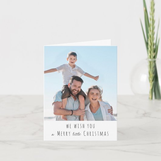 小メリーさなクリスマスの写真の休日 カード (正面)