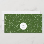 小メリーさなクリスマスの幸せな新年のシールフォト シーズンカード (裏面)