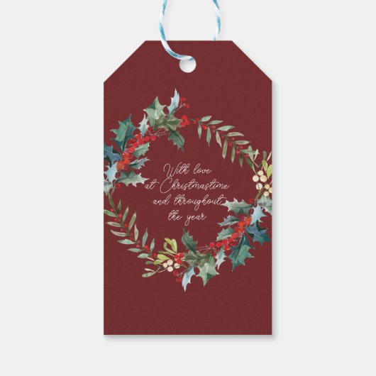 小メリーさなクリスマスの時間の休日のギフトラベル ギフトタグ (裏面)