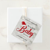 小メリーさなクリスマスの赤ちゃんシャワー フェイバータグ (インサイチュ)