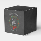 小メリーさなクリスマスの赤ちゃんシャワー フェイバーボックス (正面サイド)