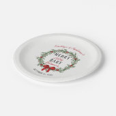 小メリーさなクリスマスの赤ちゃんシャワー ペーパープレート (アングル)