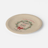 小メリーさなクリスマスの赤ちゃんシャワー ペーパープレート (アングル)