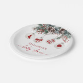 小メリーさなクリスマスの赤ちゃんシャワー ペーパープレート (アングル)