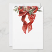 小メリーさなクリスマスの赤ちゃんシャワー 招待状 (裏面)